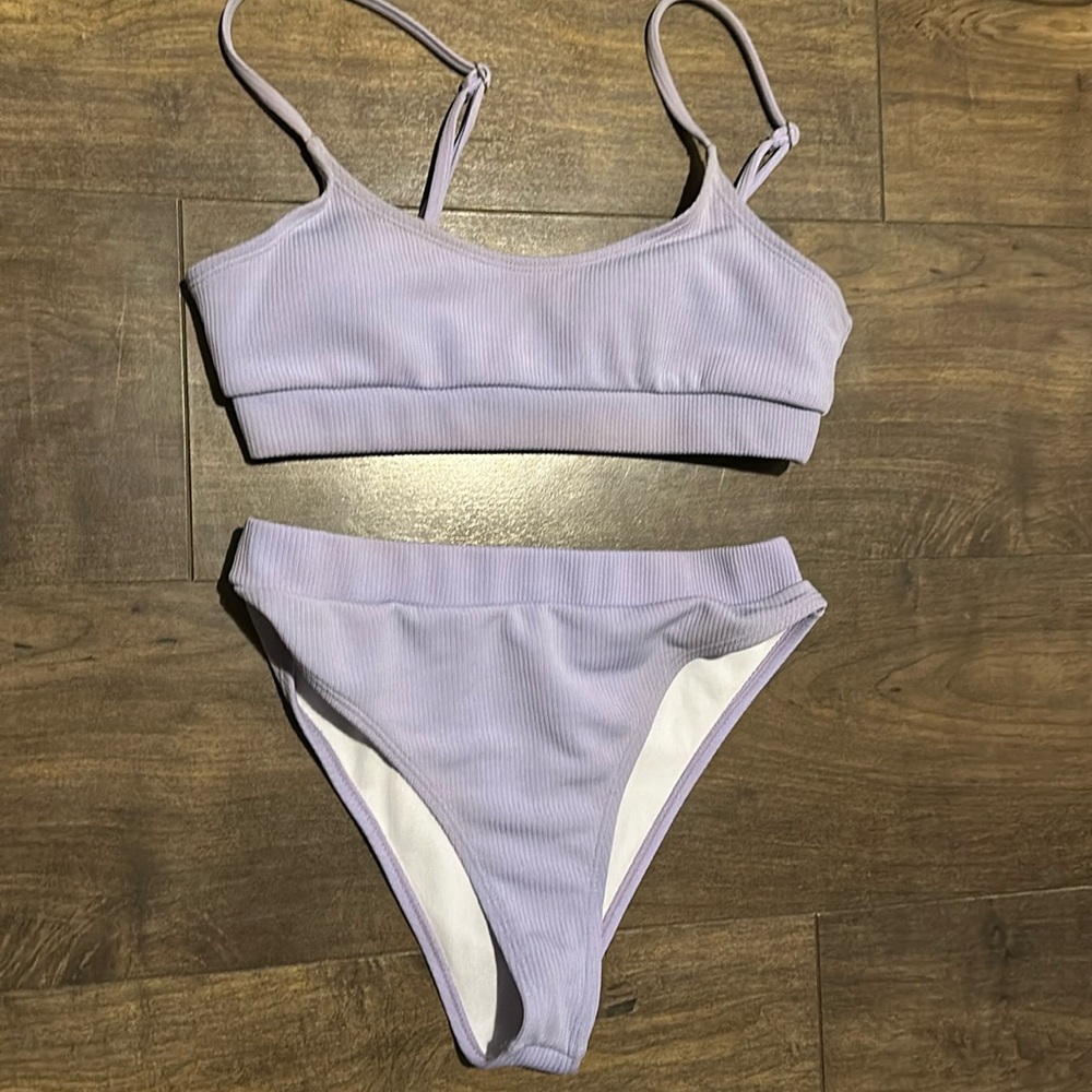 Women’s pastel purple bathing suit